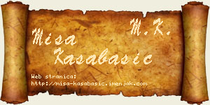 Miša Kasabašić vizit kartica